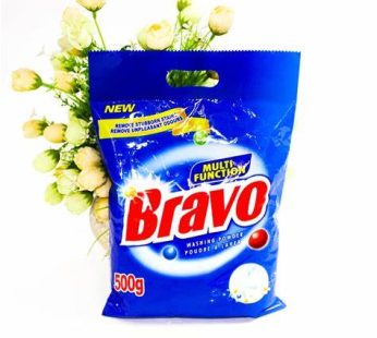 Detergente en polvo marca bravo (500 Gr)